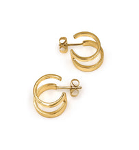 Load image into Gallery viewer, Gemelli Faux-Double Hoop Earrings