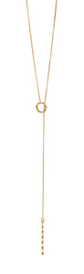 Bamboo inspired lariat everyday necklace