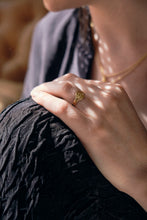 Load image into Gallery viewer, Serpent signet ring on finger