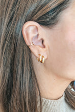 Load image into Gallery viewer, faux double hoops shown on ear