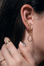 Load image into Gallery viewer, snake earrings shown on model
