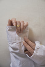 Load image into Gallery viewer, Serpent signet ring shown on hands
