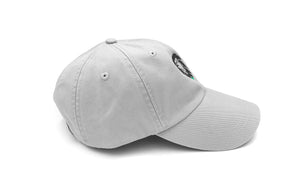 side view of grey hat